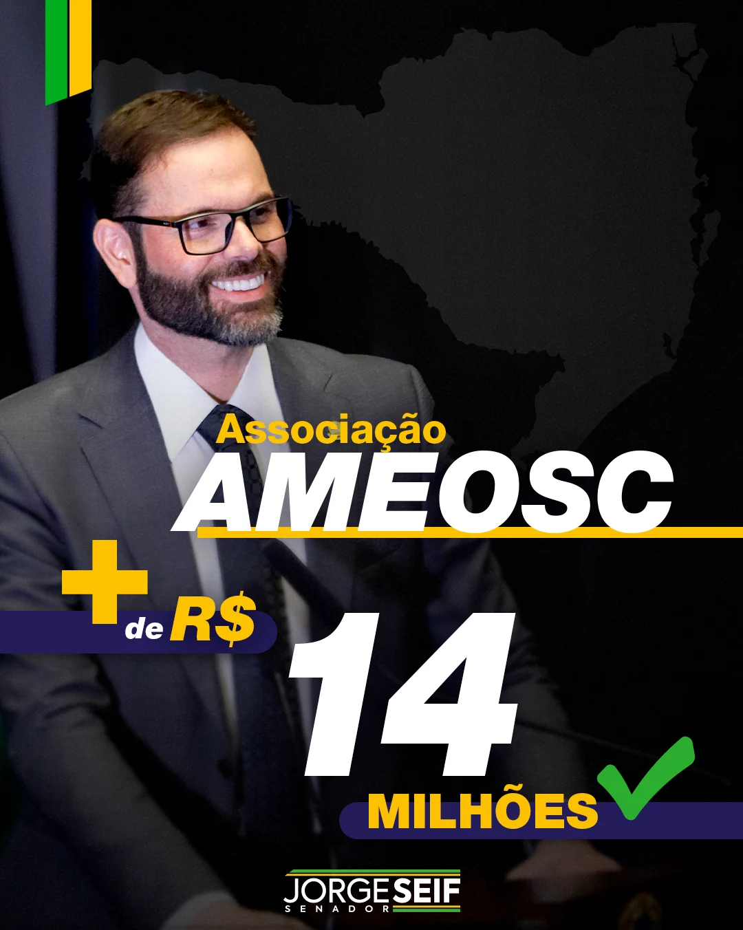 Emenda para AMEOSC - + de R$ 14 milhões