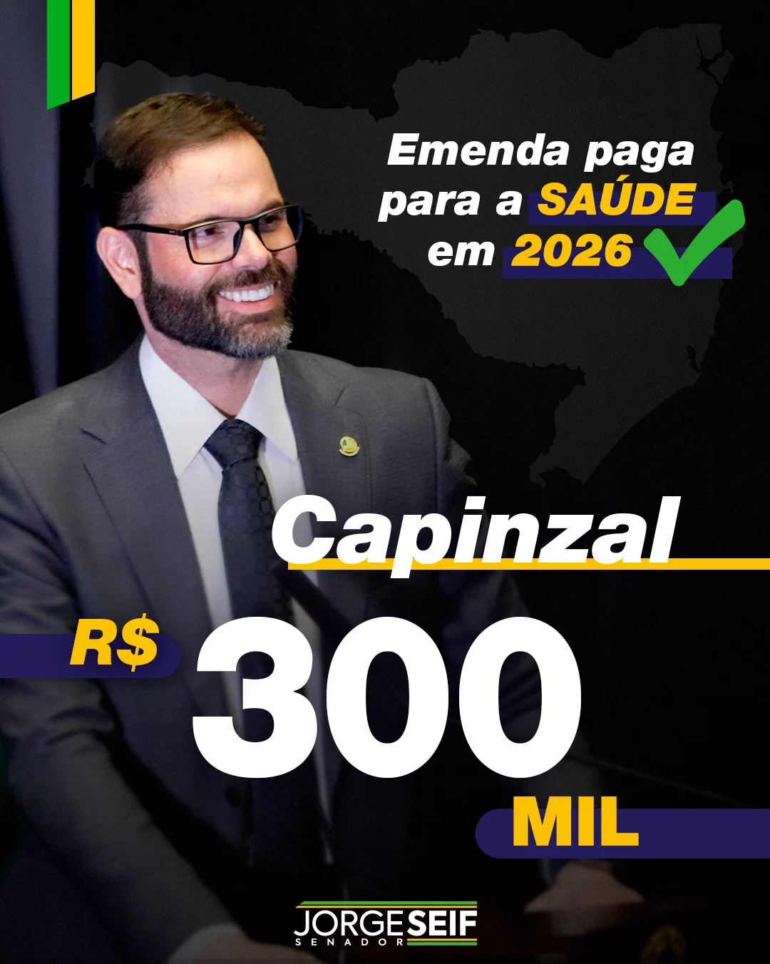 Emenda para Capinzal - R$ 300 mil