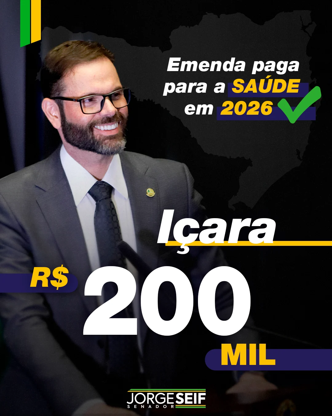 Emenda para Içara - R$ 200 mil